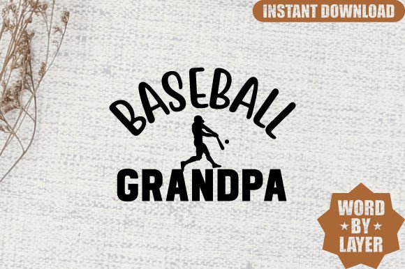 Baseball Grandpa Svg Design for Embroidery Projects