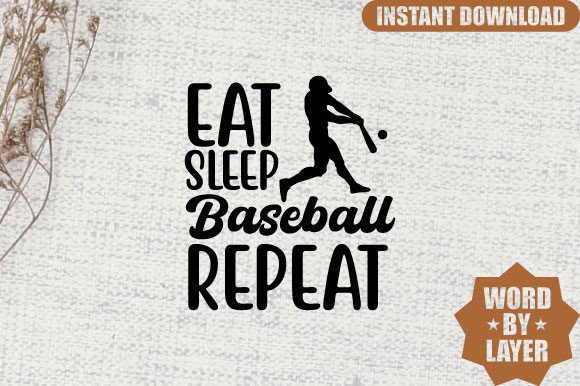 Eat Sleep Baseball Repeat Svg Design Review
